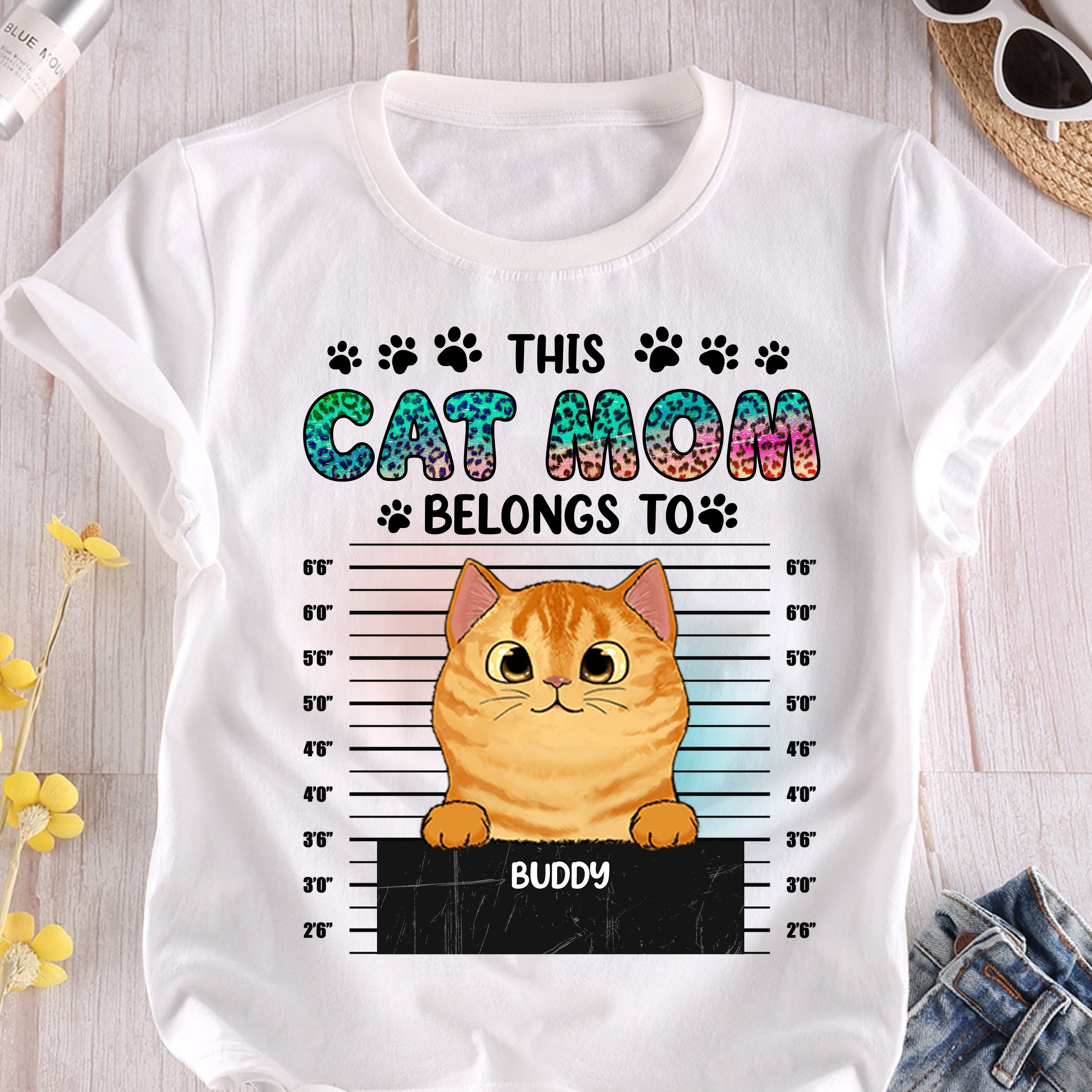 This Cat Mom Belongs To Cat Personalized Shirt, Mother’s Day Gift for Cat Lovers, Cat Mom, Cat Dad