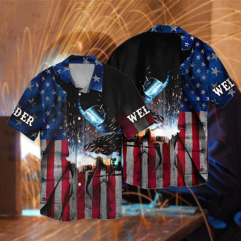 4th Of July Independence Day American Welder I Am A Welder Hawaiian Shirt