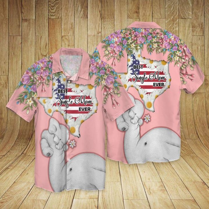 4th Of July Independence Day Love Single Mom Best Singer Mom Ever Hawaiian Shirt