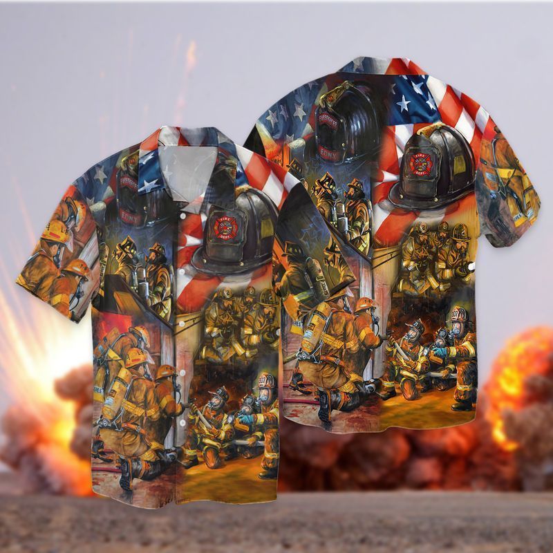 4th Of July Independence Day Memorial Day Firefighter 3 Hawaiian Shirt